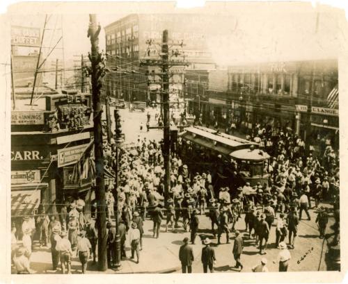 A Mob Stopped a Street Car During the Bloody East St. Louis, Illinois Riots of February 1917