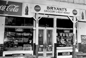 Front view of Bryant's Grocery Store
